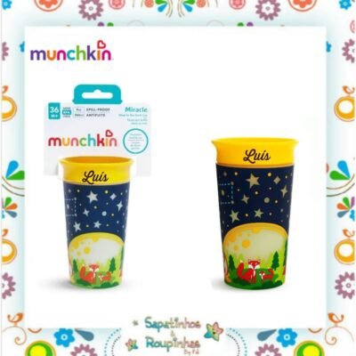 Munchkin - Copo Grande 360 Glow Acampamento com gravação a laser
