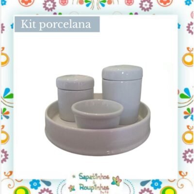 Kit Higiene porcelana branco