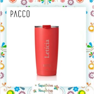 Pacco - Kit Copo Térmico Thermocup laranja 600ml + Copo térmico Happycup laranja 295ml com gravação a laser - Imagem 3