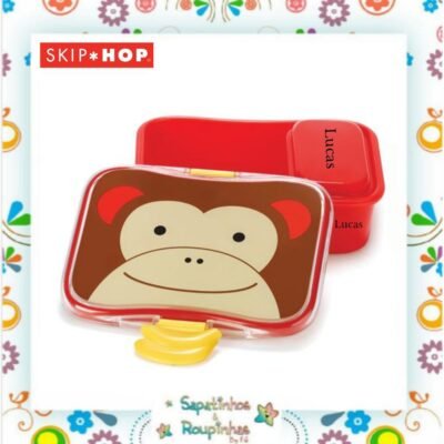 Skip Hop - Kit lanche zoo Macaco com gravação a laser