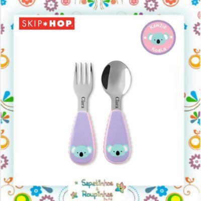 Skip Hop - Kit talheres Zoo Coala com gravação a laser