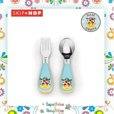 Skip Hop - Kit talheres Zoo Girafa com gravação a laser