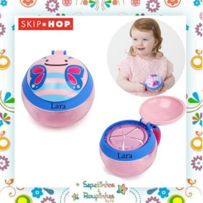 Skip Hop - Porta snack zoo borboleta com gravação a laser