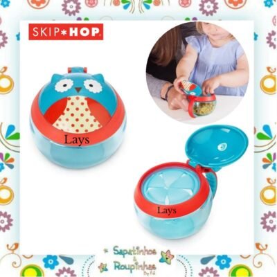 Skip Hop - Porta snack zoo coruja com gravação a laser