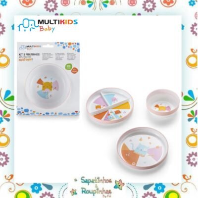 Multikids baby - Kit 3 pratinhos Nhac Nhac!