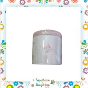 Kit Higiene porcelana floral rosa - Imagem 7