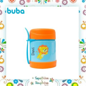 Buba - Pote térmico animal Fun leão 320ml com gravação a laser - Imagem 4