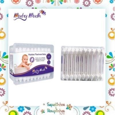 Baby Bath - Hastes flexíveis de algodão 50 unidades