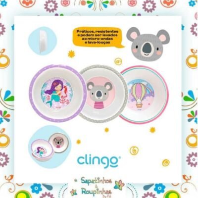 Clingo - Kit 3 Tigelas Infantis