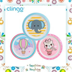Clingo - Kit 3 pratos infantis