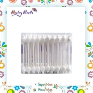 Baby Bath - Hastes flexíveis de algodão 50 unidades - Imagem 3