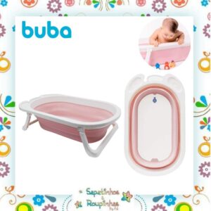 Buba - Kit Banheira Baby Dobrável + Almofada de Banho - Sapatinhos