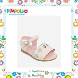 Pimpolho - Sandália Infantil Recorte Laser Off White - Imagem 3