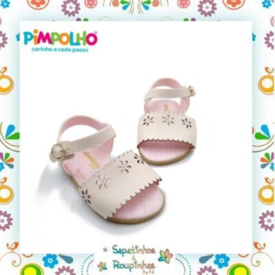Pimpolho - Sandália Infantil Recorte Laser Off White
