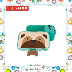 Skip Hop - Kit lanche Zoo cachorro Pug com gravação a laser - Imagem 3