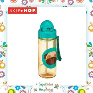 Skip Hop - Garrafinha Flip Zoo cachorro pug com gravação a laser - Imagem 4