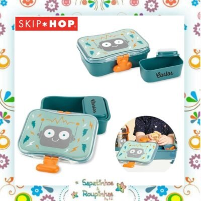 Skip Hop - Kit Lanche Spark Style Robô com gravação a laser