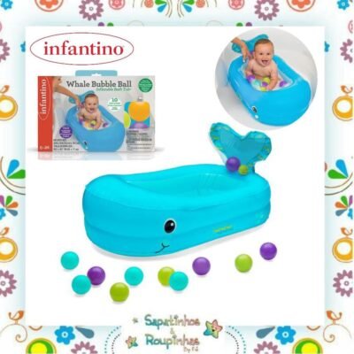 Infantino - Banheira inflável baleia 6-24m