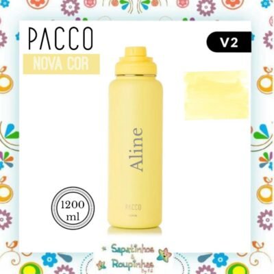 Pacco - Garrafa Térmica HydraV2 1200ml Lima com gravação a laser