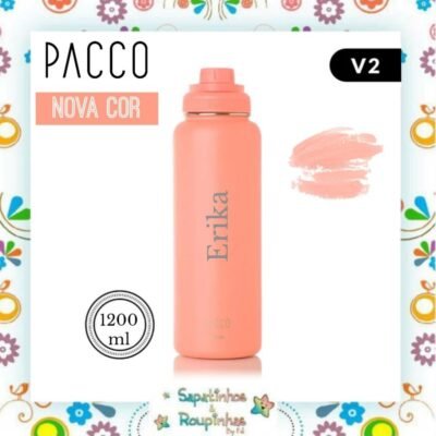 Pacco - Garrafa Térmica HydraV2 1200ml Pêssego com gravação a laser