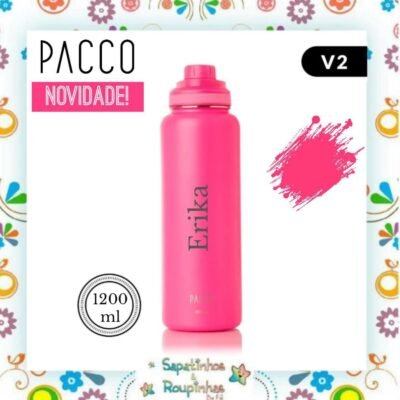 Pacco - Garrafa Térmica HydraV2 1200ml Pink com gravação a laser