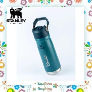 Stanley - Garrafa Térmica Flip Straw Azul 651ml com gravação a laser - Imagem 3