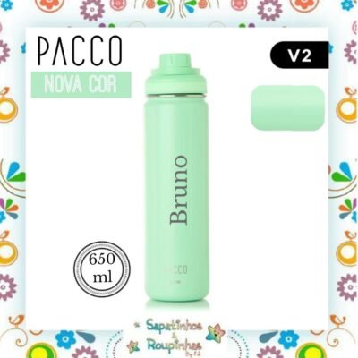 Pacco - Garrafa Térmica HydraV2 650ml Menta com gravação a laser