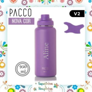 Pacco - Garrafa Térmica HydraV2 950ml Uva com gravação a laser