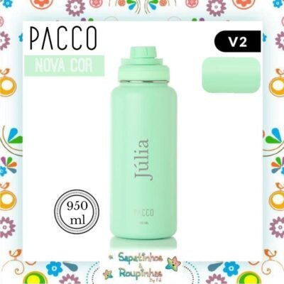 Pacco - Garrafa Térmica HydraV2 950ml Menta com gravação a laser