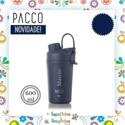 Pacco - Copo térmico shaker 600ml Marinho com gravação a laser