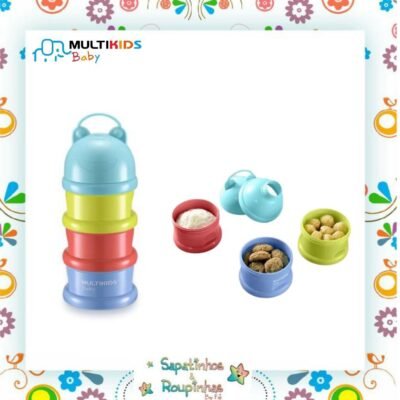 Multikids Baby - Porta Snacks e Dosador de Leite em Pó Funny Meal