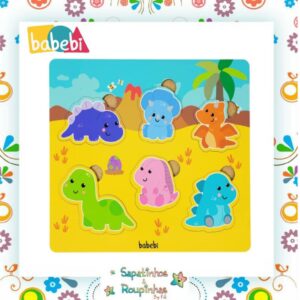 Babebi – Quebra-cabeça de encaixe Dinossauro - Imagem 4