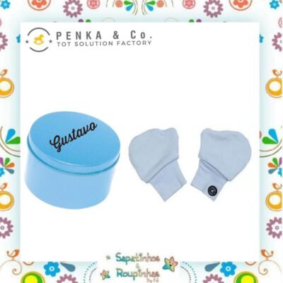 Penka - Kit Luva encantado liso + Latinha personalizada com gravação a laser