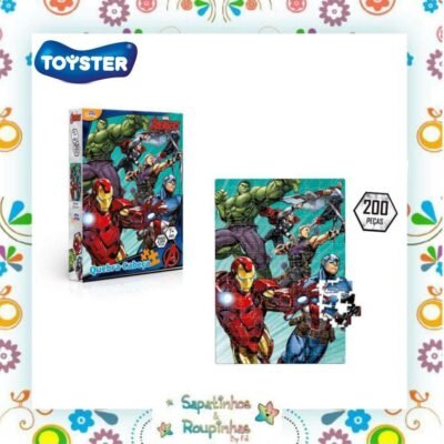 Toyster - Quebra Cabeça Vingadores Avengers 200 Peças 7+ anos