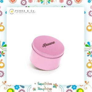 Penka - Kit par de Luva RN rosa + Lata redonda personalizada com gravação a laser  - Imagem 4