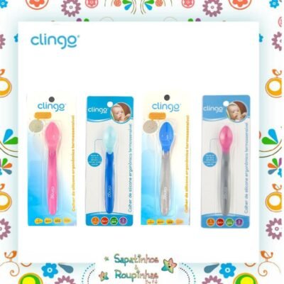 Clingo - Colher de silicone ergonômica termossensível