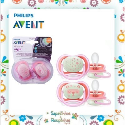 Philips avent - Chupeta ultra Air Night dupla 6 - 18m Tam 2