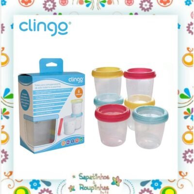 Clingo - Potes para armazenamento de leite materno e papinhas 180ml