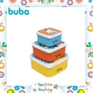 Buba - Kit Garrafinha de alumínio animal Fun + 3 potinhos animal Zoo com gravação a laser - Imagem 6