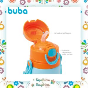 Buba - Kit Garrafinha de alumínio animal Fun + 3 potinhos animal Zoo com gravação a laser - Imagem 3