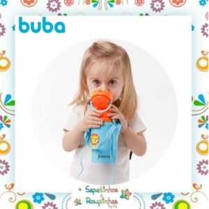 Buba - Kit Garrafinha de alumínio animal Fun + 3 potinhos animal Zoo com gravação a laser - Imagem 5