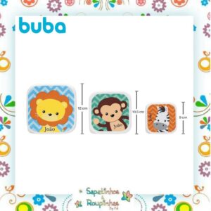 Buba - Kit Garrafinha de alumínio animal Fun + 3 potinhos animal Zoo com gravação a laser - Imagem 9