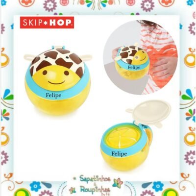 Skip Hop - Porta snack zoo girafa com gravação a laser