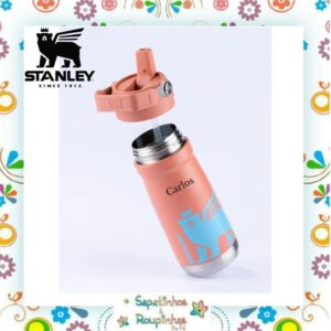 Stanley - Garrafa Térmica Flip Straw Kids GRAPEFRUIT 500ml com gravação a laser - Imagem 3
