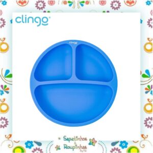 Clingo - Kit Prato infantil em silicone com divisórias + Talheres com estojo + Copo com canudo e válvula 320ml com gravação a laser - Imagem 8
