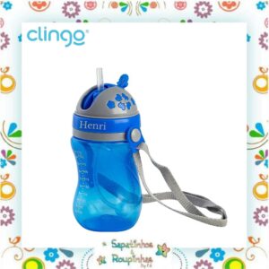 Clingo - Kit Prato infantil em silicone com divisórias + Talheres com estojo + Copo com canudo e válvula 320ml com gravação a laser - Imagem 7