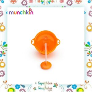 Munchkin - Kit Copo Grande com Canudo Click Lock Laranja 296ml + Canudo de Reposição para Copo Click Lock - Imagem 4
