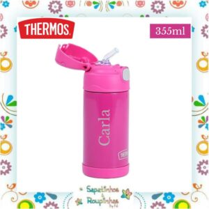 Thermos - Garrafa Térmica Rosa Orlando com gravação a laser - Imagem 4