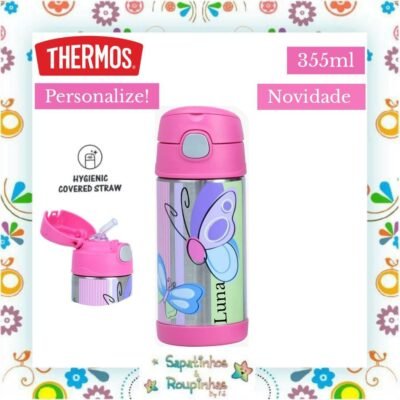 Thermos - Garrafa Térmica Borboleta com gravação a laser