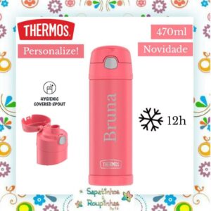 Thermos - Garrafa Térmica Eldorado Coral  470ml com gravação a laser